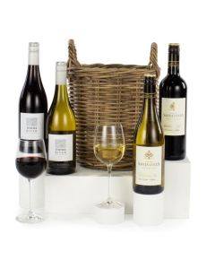 Four Wines in Wicker by Wheelers Luxury Hampers