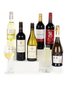 Six Wines in a Box by Wheelers Luxury Hampers.