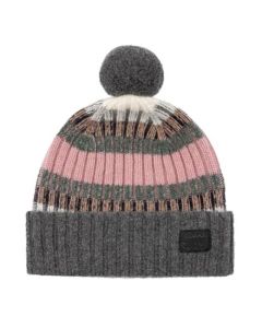 This Paul Smith Freya Stripe Knit Lambswool Pom-Pom Beanie Hat has been made in the UK with the finest wool, ensuring you stay warm.