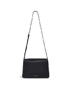 Radley's Westwell Lane Grained Leather Bag in Black with an adjustable leather strap.