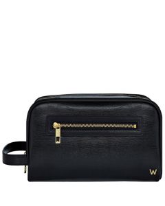 This Black 'W' Wash Bag is designed by WOLF 1834.
