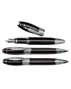 This Montblanc Writers Edition Daniel Defoe FP, BP & MP Set is a collector's item from 2014 and comes with a fountain pen, ballpoint, and mechanical pencil.