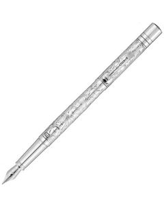 Yard-O-Led Viceroy Standard Silver Victorian Fountain Pen.