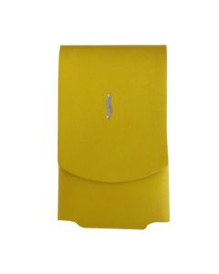The yellow S.T. Dupont leather lighter case.