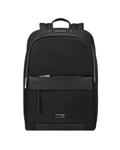 Samsonite's Zalia 3.0 Backpack 15.6" Black is made out of recycles PET fabric and polished silver trims.