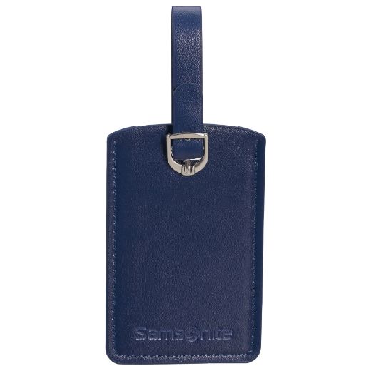 Samsonite Black PU Leather Luggage Tag x2 Wheelers Luxury Gifts