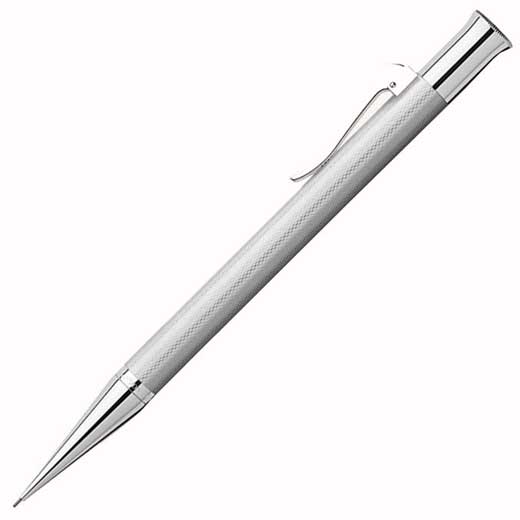 Silver Guilloche Rhodium-Plated Propelling Pencil