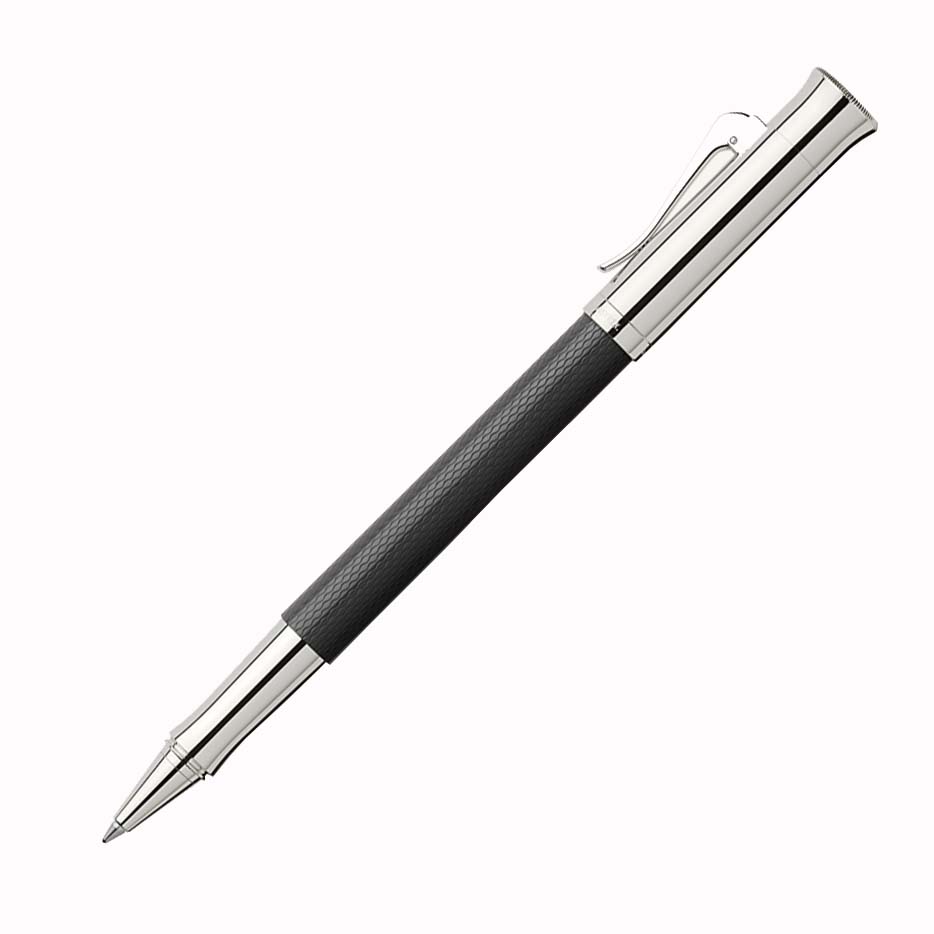 Black Guilloche Precious Resin Rollerball Pen