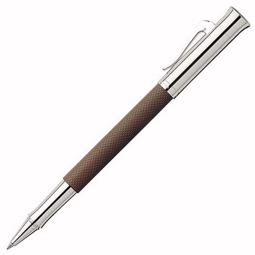 Cognac Guilloche Precious Resin Rollerball Pen