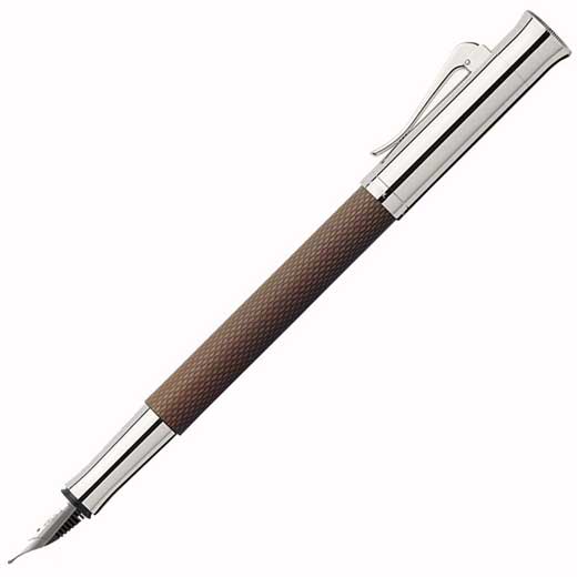 Cognac Guilloche Precious Resin Fountain Pen