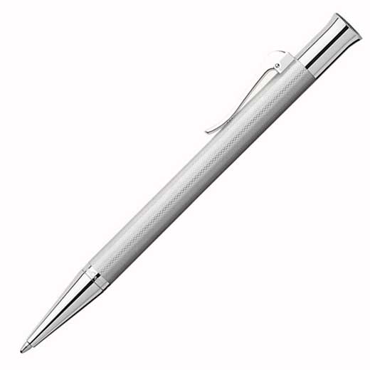 Silver Guilloche Rhodium-Plated Ballpoint Pen