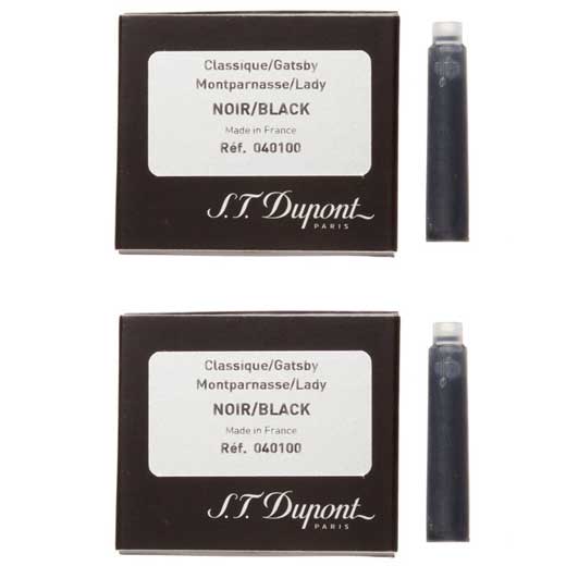 Fountain Pen Ink Cartridges - Black - 2 Packs of 6