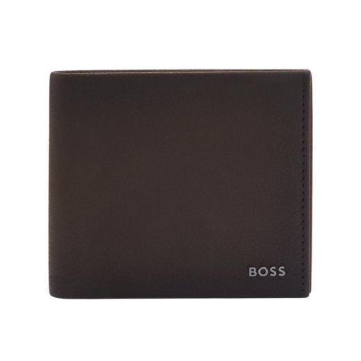 Crosstown Grained Leather Brown 4CC Coin Wallet