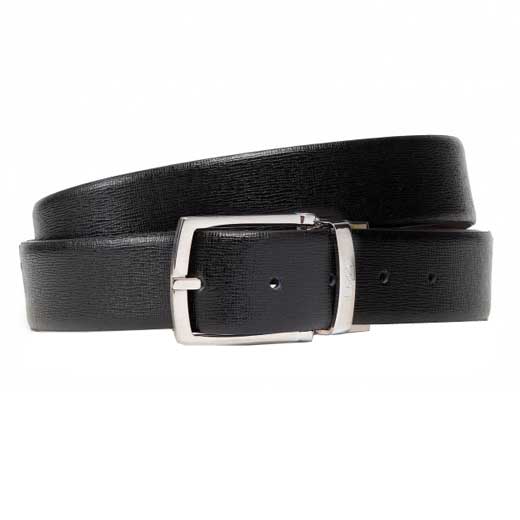 Gontis Reversible Black/Brown Belt with Interchangeable Pin Buckles