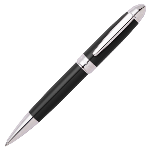 Icon Ballpoint Pen Black & Chrome