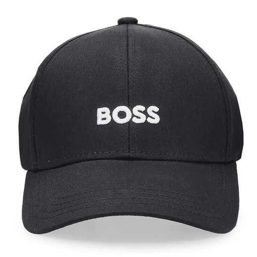 Men's Baseball Cap In Black With White Embroidered Logo