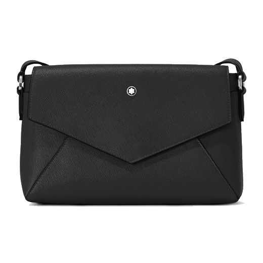 Sartorial Saffiano Black Leather Double Bag