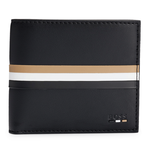Ray Faux Leather Signature Stripe 4CC Wallet