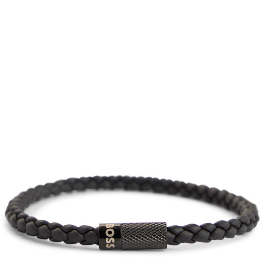 Black Balik Braided Rubber Bracelet