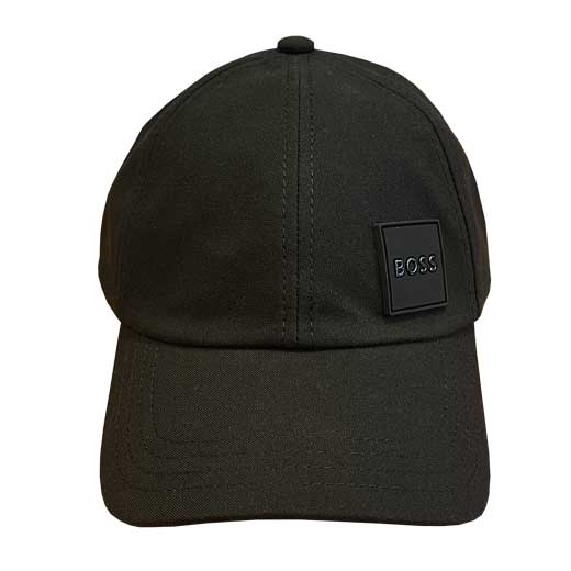 Black Cap with Rubberised Logo
