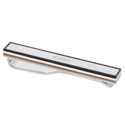 Iconic Signature Stripe Mirror Tie Clip