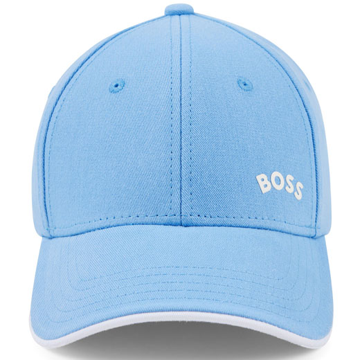Light Blue Adjustable Cap with Contrast Logo & Tipping