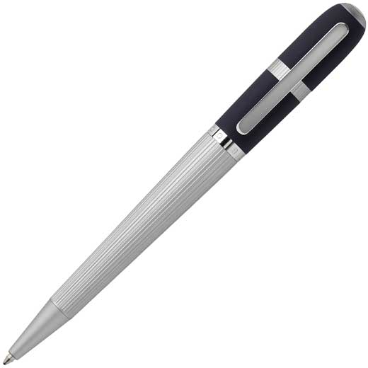 Contour Navy & Chrome Ballpoint Pen