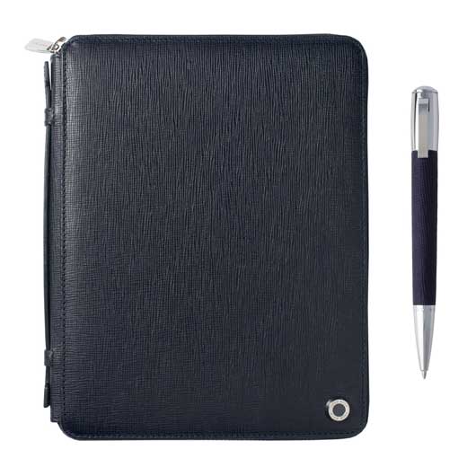 Navy Tradition A5 Conference Folder and Ballpoint Pen Set
