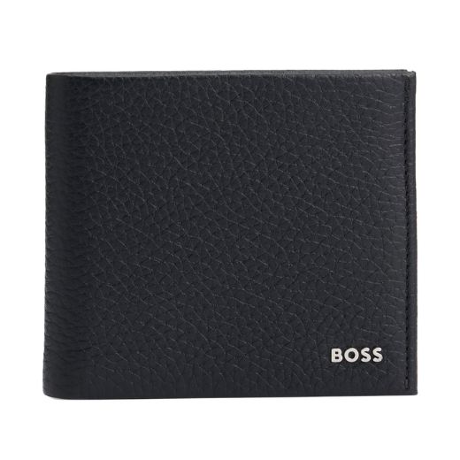 Crosstown 8CC Black Grained Leather Bifold Wallet
