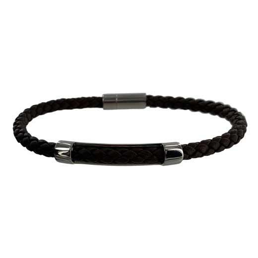 Brown Benni Woven Leather Bracelet