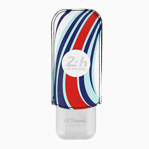 24H Du Mans White & Chrome Double Cigar Case