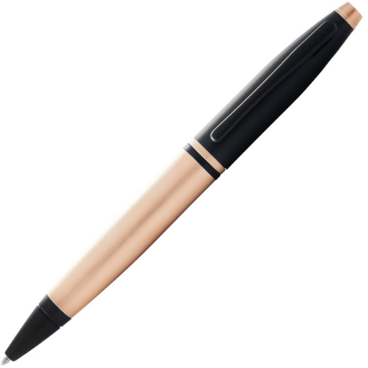 Matte Rose Gold & Black Lacquer Calais Ballpoint Pen