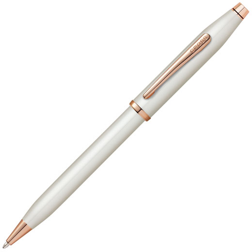 White Pearlescent Lacquer Century II Ballpoint Pen
