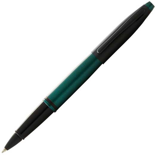 Matte Green & Black Lacquer Calais Rollerball Pen