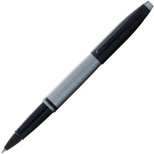 Matte Gray & Black Lacquer Calais Rollerball Pen