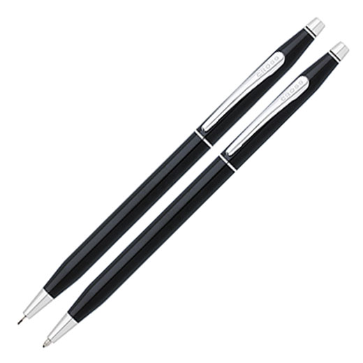 Black Ballpoint Pen and Mechanical Pencil Set
