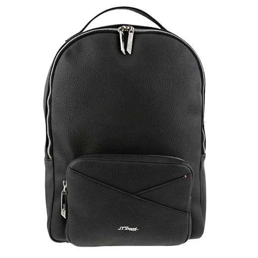 Neo Capsule Black Grained Leather Round Backpack