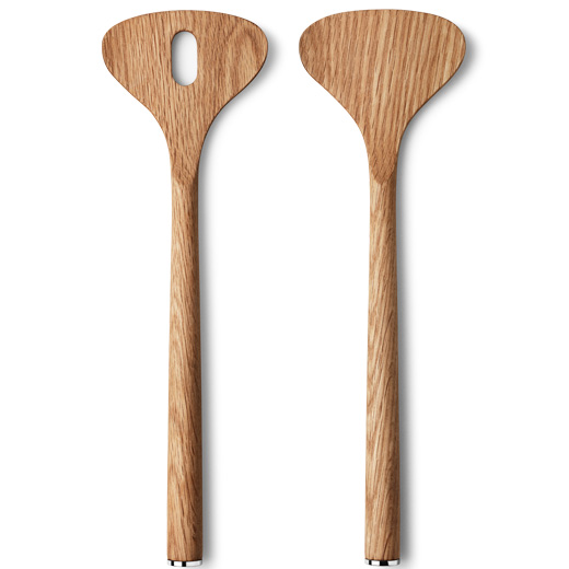 Oak Wood Alfredo Salad Servers