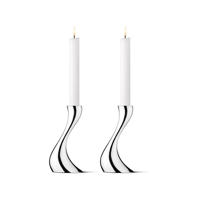 Cobra Pair of Small Candle Holders