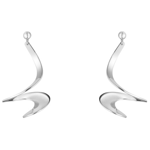 Sterling Silver Möbius Spiral Earrings