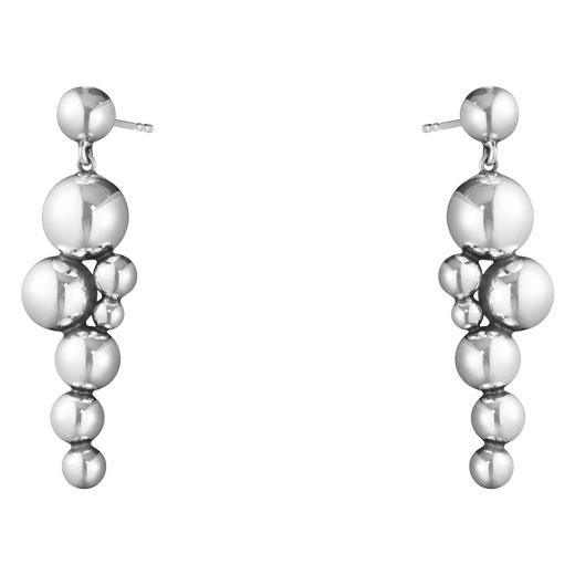 Oxidised Sterling Silver Moonlight Grapes Drop Earrings