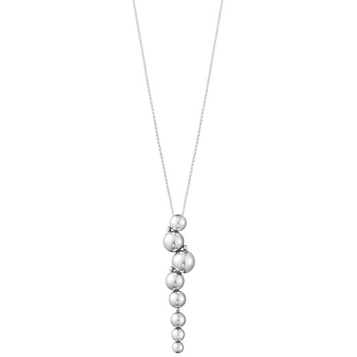 Oxidised Sterling Silver Moonlight Grapes Large Drop Pendant Necklace
