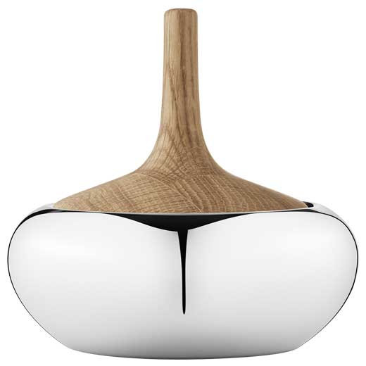 Stainless Steel & Oak Wood HK Onion Bonbonniere