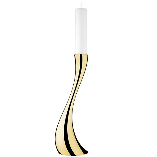 18 kt. Gold-Plated Stainless Steel Cobra Medium Floor Candle Holder