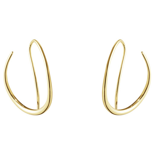 18 KT. Yellow Gold Offspring Double Earhoops