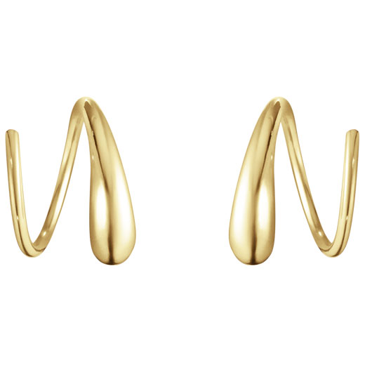 18 KT. Yellow Gold Mercy Spiral Earrings