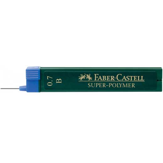 12 Pencil Leads, 0.7 mm, B