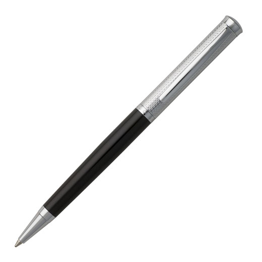 Sophisticated Diamond Black Resin Ballpoint Pen