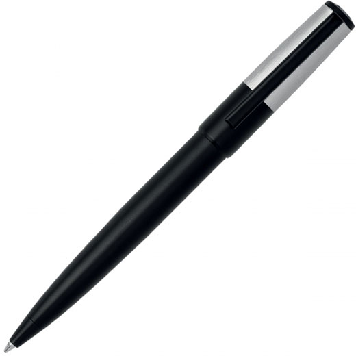 Black & Chrome Gear Minimal Ballpoint Pen