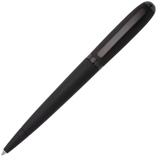 Contour Brushed Black Ballpoint Pen